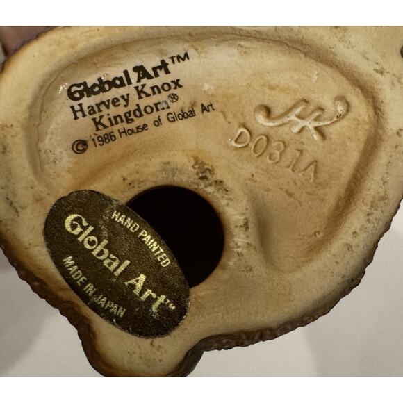 Vintage Harvey Knox Kingdom 1986 House of Global Art Hand Painted Bulldog Figure - Picture 5 of 5